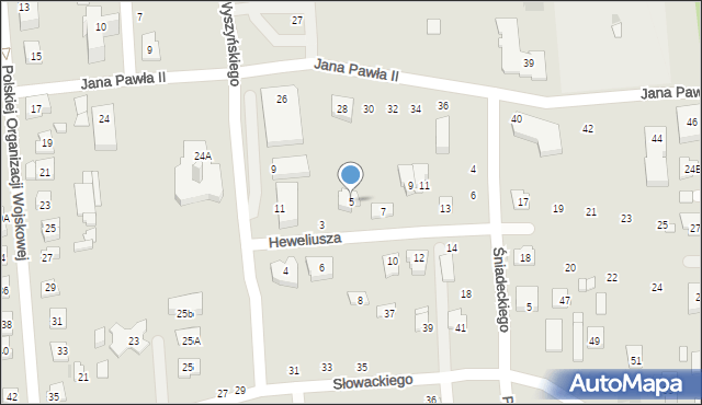 Grójec, Heweliusza Jana, 5, mapa Grójec