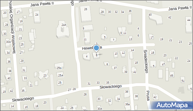 Grójec, Heweliusza Jana, 6, mapa Grójec