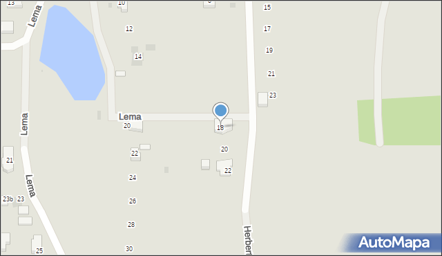 Gryfino, Herberta Zbigniewa, 18, mapa Gryfino