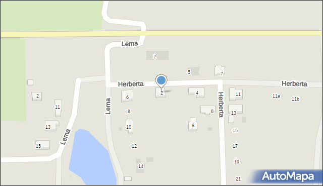 Gryfino, Herberta Zbigniewa, 2, mapa Gryfino