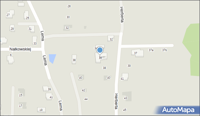 Gryfino, Herberta Zbigniewa, 36, mapa Gryfino