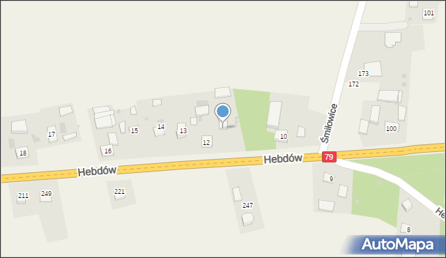 Hebdów, Hebdów, 11, mapa Hebdów