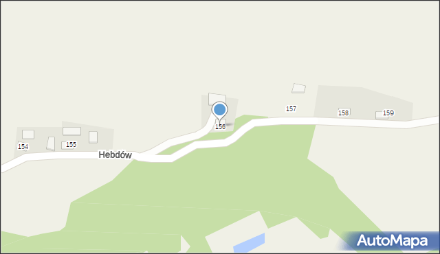 Hebdów, Hebdów, 156, mapa Hebdów