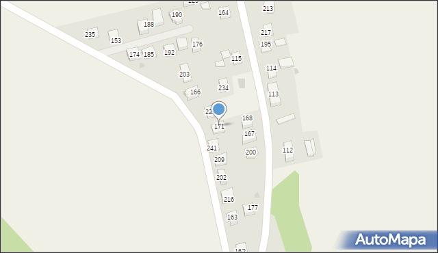 Hebdów, Hebdów, 171, mapa Hebdów