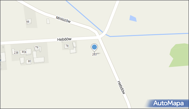 Hebdów, Hebdów, 263, mapa Hebdów