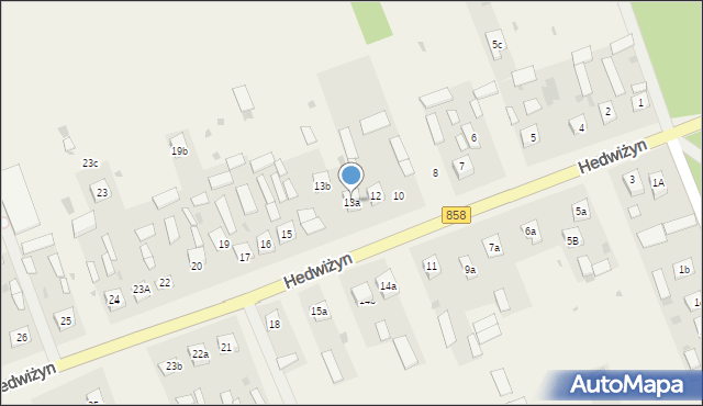 Hedwiżyn, Hedwiżyn, 13a, mapa Hedwiżyn