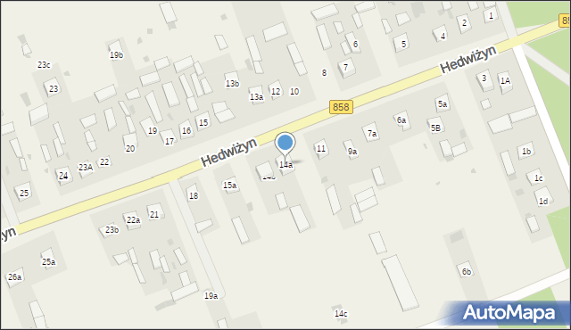 Hedwiżyn, Hedwiżyn, 14a, mapa Hedwiżyn