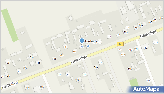 Hedwiżyn, Hedwiżyn, 79, mapa Hedwiżyn