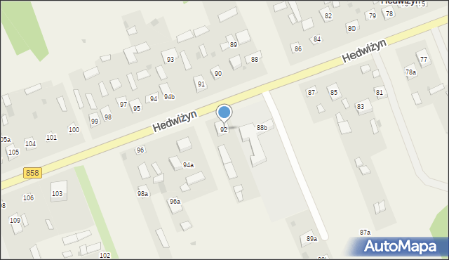 Hedwiżyn, Hedwiżyn, 92, mapa Hedwiżyn