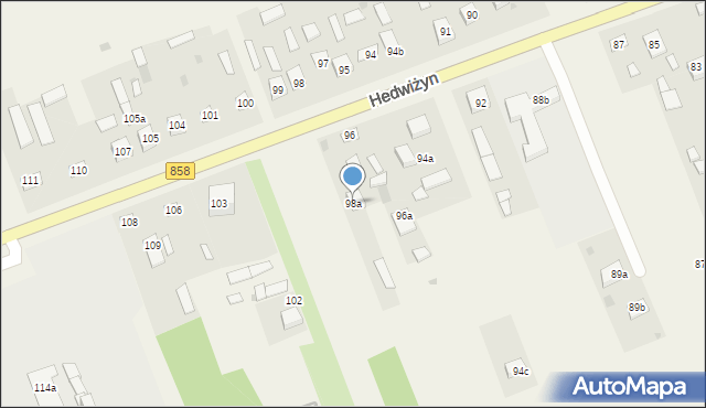 Hedwiżyn, Hedwiżyn, 98a, mapa Hedwiżyn