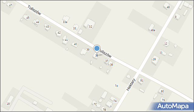 Hektary, Hektary, 38, mapa Hektary