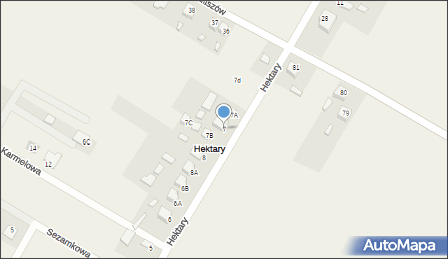 Hektary, Hektary, 7, mapa Hektary