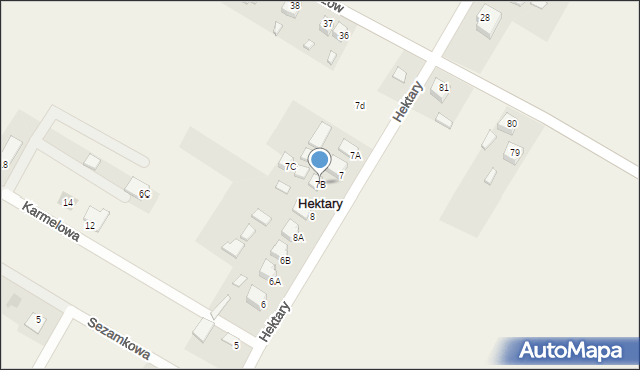Hektary, Hektary, 7B, mapa Hektary
