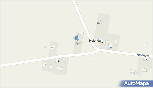 Helenów, Helenów, 13, mapa Helenów