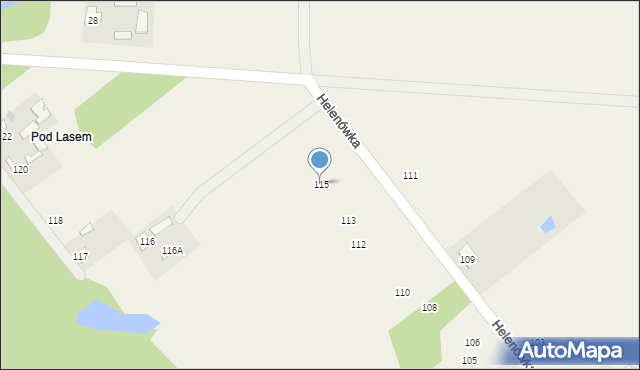 Helenówka, Helenówka, 115, mapa Helenówka