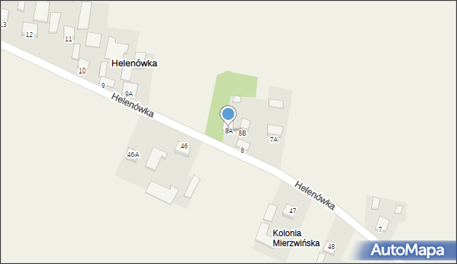 Helenówka, Helenówka, 8A, mapa Helenówka