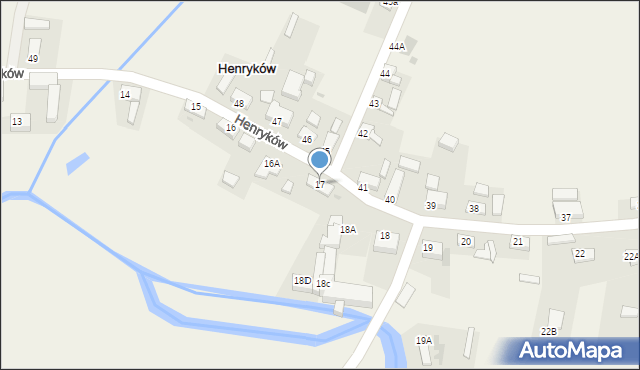 Henryków, Henryków, 17, mapa Henryków