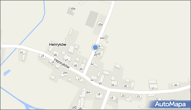 Henryków, Henryków, 43, mapa Henryków