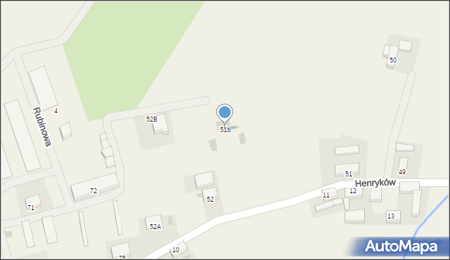 Henryków, Henryków, 51b, mapa Henryków
