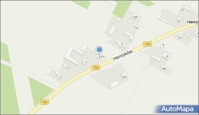 Henryków, Henryków, 4, mapa Henryków