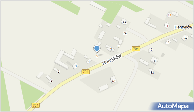 Henryków, Henryków, 5, mapa Henryków