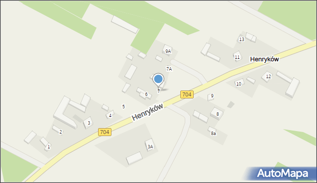 Henryków, Henryków, 7, mapa Henryków