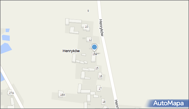 Henryków, Henryków, 13a, mapa Henryków