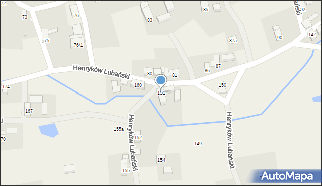Henryków Lubański, Henryków Lubański, 151, mapa Henryków Lubański