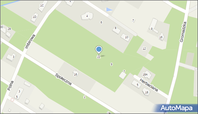 Henryków-Urocze, Herbaciana, 11, mapa Henryków-Urocze