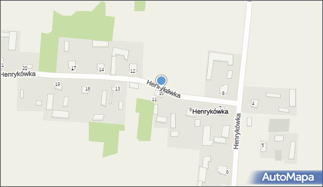 Henrykówka, Henrykówka, 10, mapa Henrykówka
