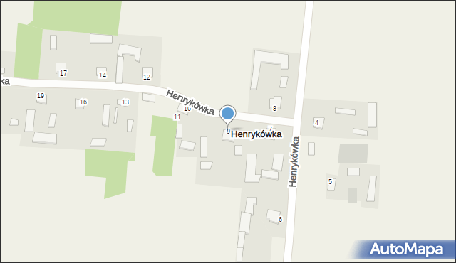Henrykówka, Henrykówka, 9, mapa Henrykówka