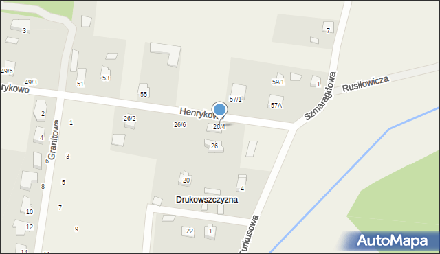 Henrykowo, Henrykowo, 26/4, mapa Henrykowo