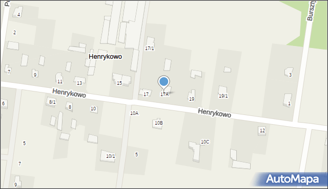 Henrykowo, Henrykowo, 17A, mapa Henrykowo