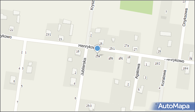 Henrykowo, Henrykowo, 25a, mapa Henrykowo