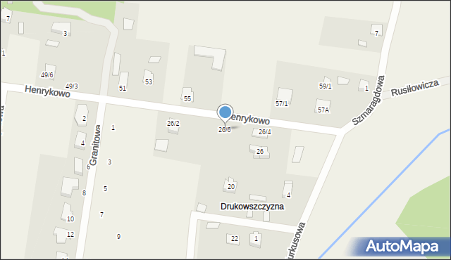 Henrykowo, Henrykowo, 26/6, mapa Henrykowo