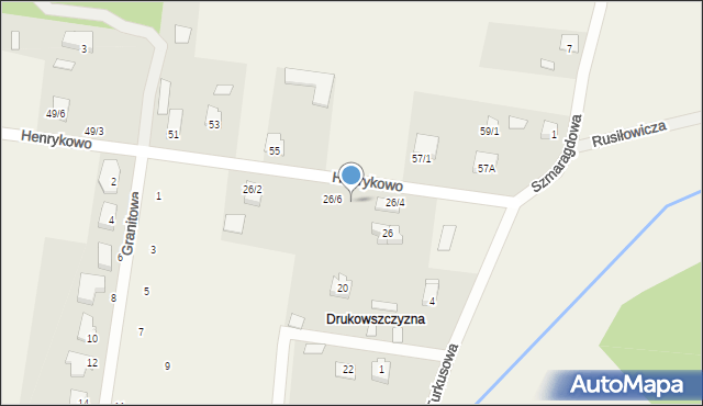 Henrykowo, Henrykowo, 26/7, mapa Henrykowo