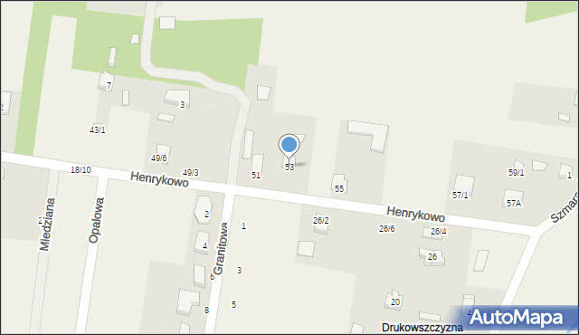 Henrykowo, Henrykowo, 53, mapa Henrykowo