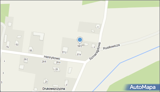 Henrykowo, Henrykowo, 59/1, mapa Henrykowo