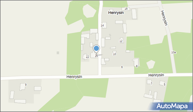 Henrysin, Henrysin, 20, mapa Henrysin