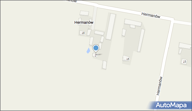 Hermanów, Hermanów, 17, mapa Hermanów