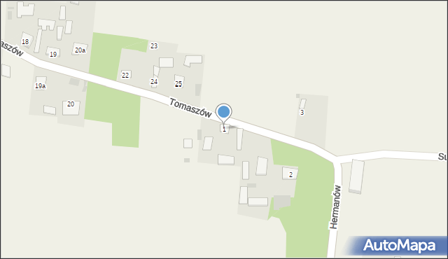 Hermanów, Hermanów, 1, mapa Hermanów