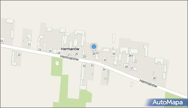 Hermanów, Hermanów, 32, mapa Hermanów