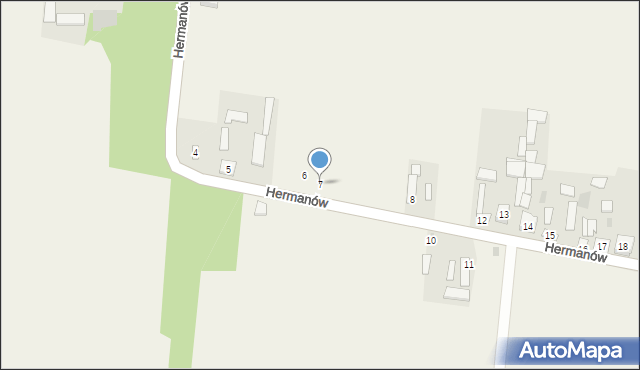 Hermanów, Hermanów, 7, mapa Hermanów