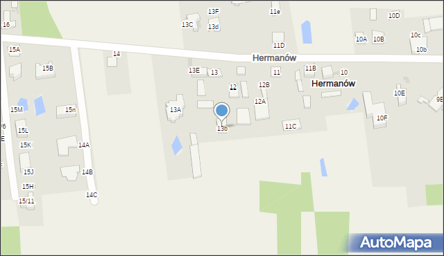 Hermanów, Hermanów, 13b, mapa Hermanów