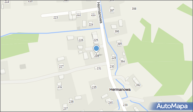 Hermanowa, Hermanowa, 228, mapa Hermanowa