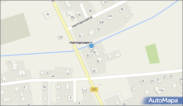 Hermanowice, Hermanowice, 30a, mapa Hermanowice