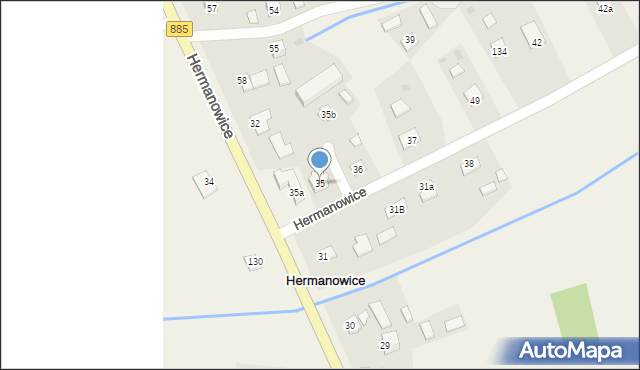 Hermanowice, Hermanowice, 35, mapa Hermanowice