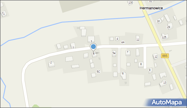 Hermanowice, Hermanowice, 5, mapa Hermanowice