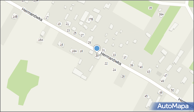 Hermanówka, Hermanówka, 20, mapa Hermanówka