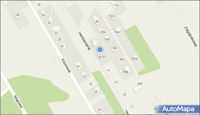 Hipolitów, Herbaciana, 9, mapa Hipolitów